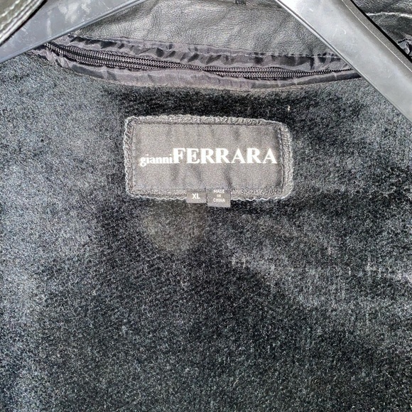 Gianni Ferrara Men's 3 Quarter Length Leather Coat - Picture 5 of 6